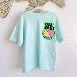 🍋 Zara “Take It Easy And Squeeze It” Tee